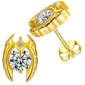 VVS Lab Solid Sterling Silver Arrow Cross Flooded Ice Earrings - CaratixJewelry